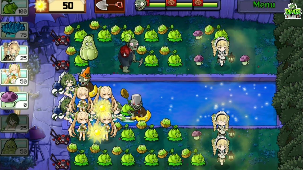 Plants girls vs zombies level 4-7