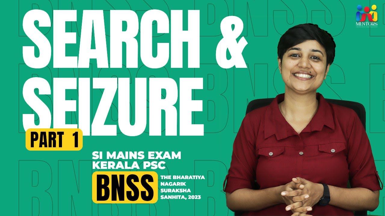 BNSS Class 20 | Search & Seizure Part 1 | BNSS Section 96-98 | SI Mains Exam 2025 | CPO/WCPO 2025
