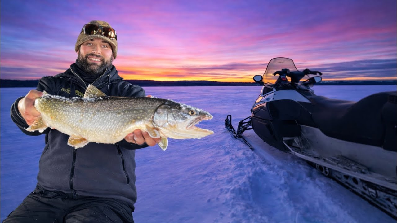 Ice Fishing EAST GRAND LAKE! 3 Day Adventure on the Maine Canadian Border