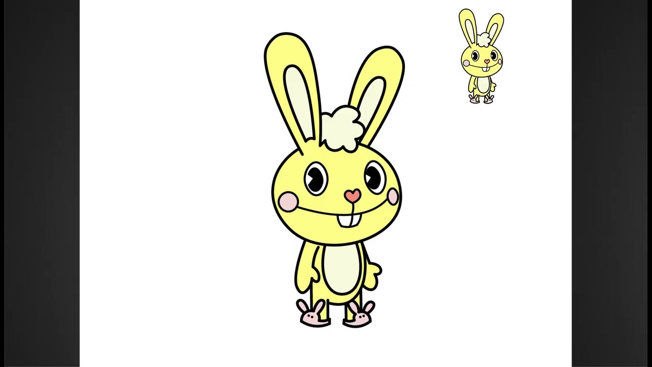How to Draw Cuddles | HAPPY TREE FRIENDS #cuddles #happytreefriends #howtodraw #satisfying