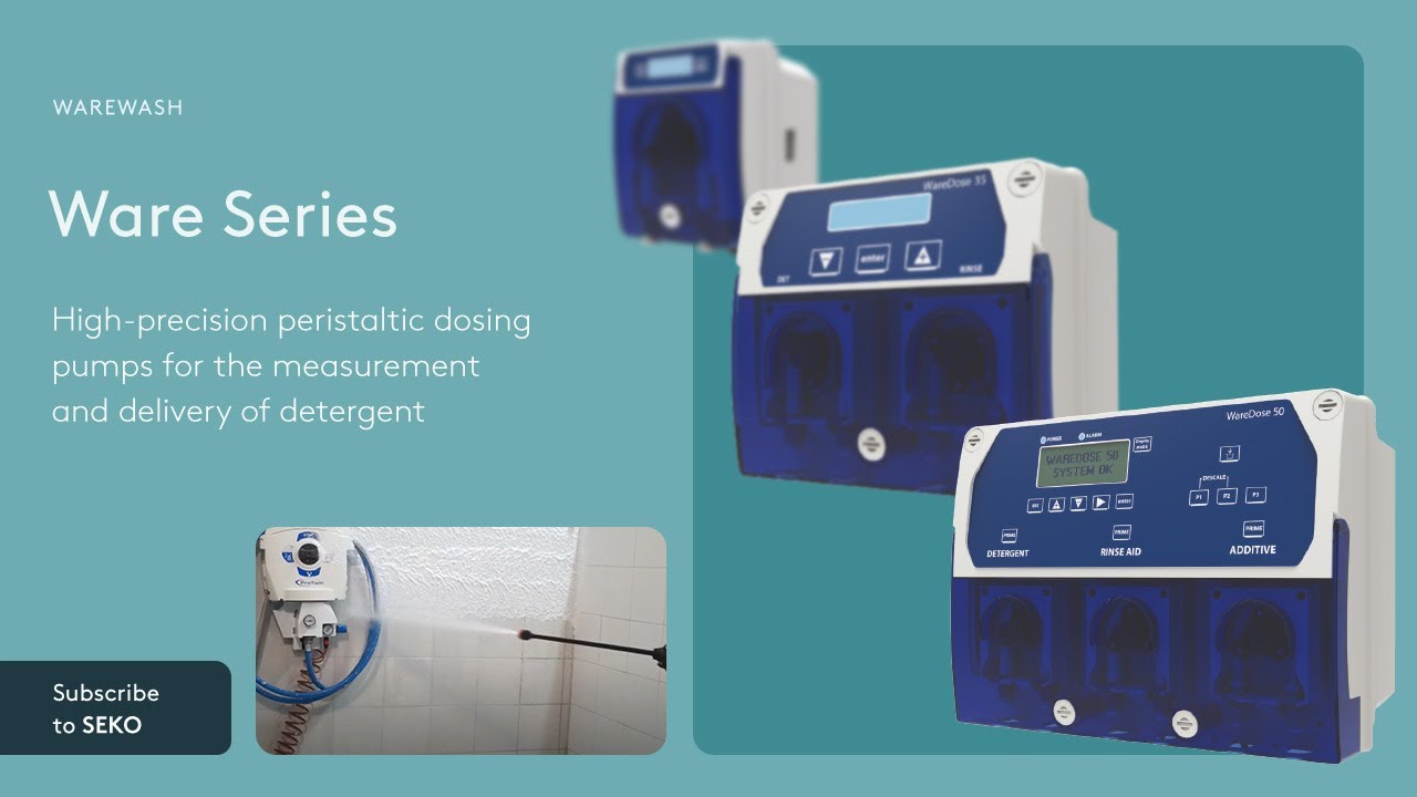 Introducing the SEKO Ware Series of Peristaltic Warewash Dosing Pumps and Controls