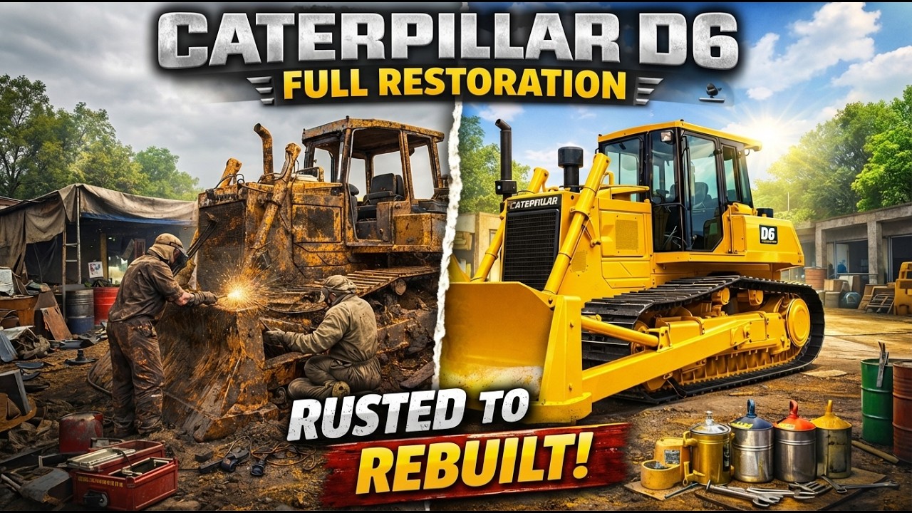 Caterpillar D6 Dozer Restoration – From Rust to Rebuilt ⚙️🔥