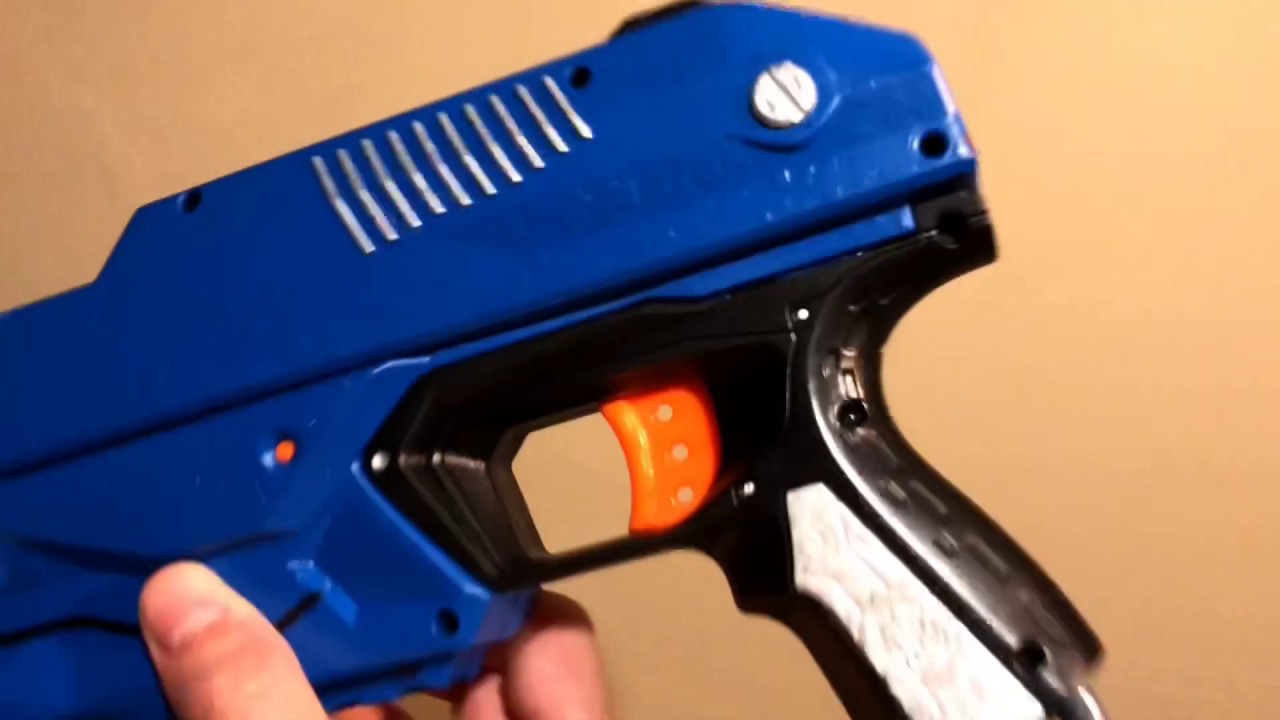 Nerf Magnus blue and silver custom paint job