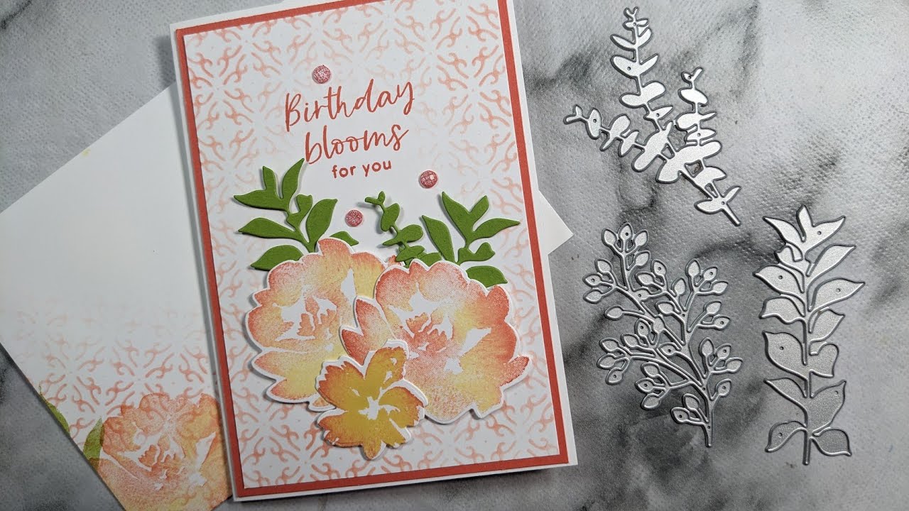 Making two-tone flowers with Stampin Up Textured Floral stamps and the matching dies. New colours