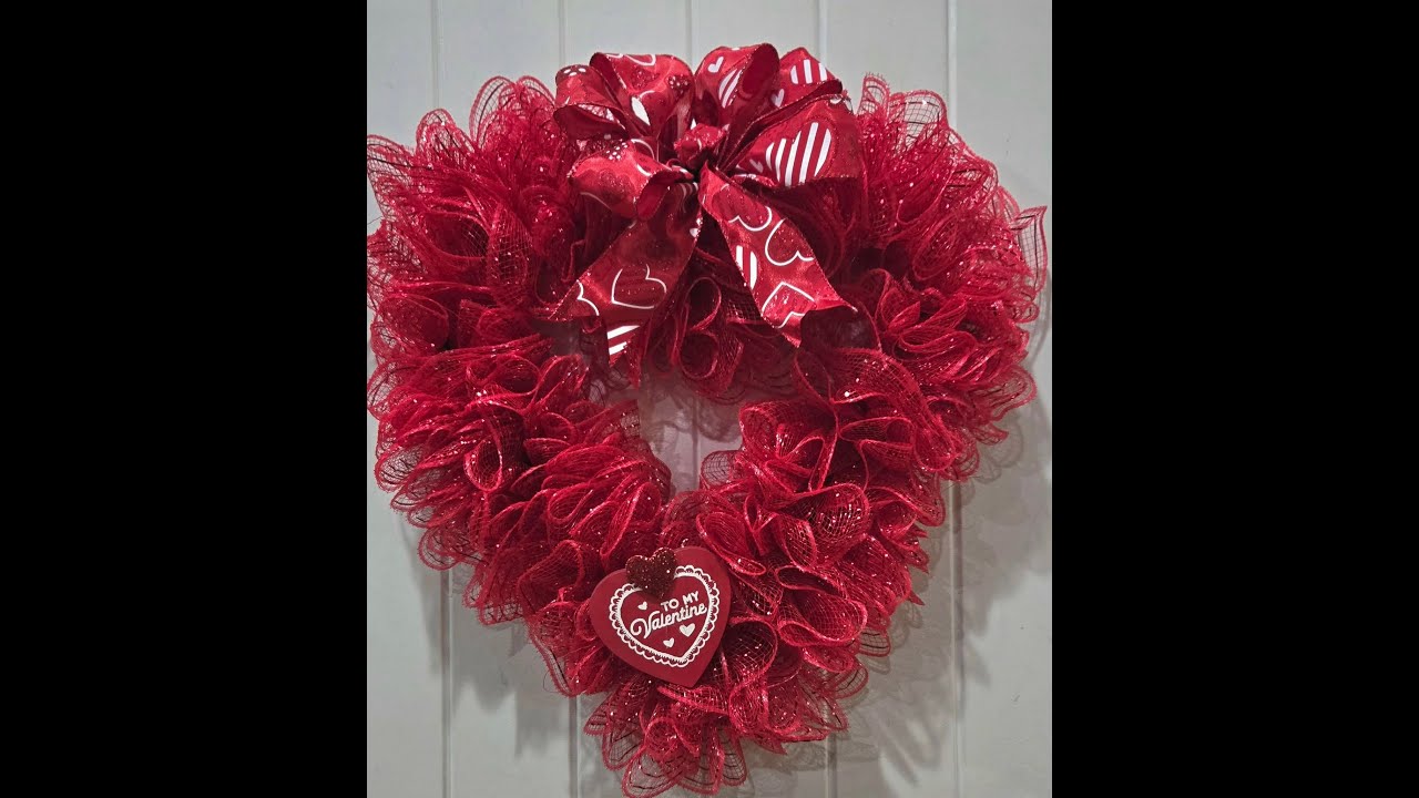 Valentine Heart Wreath Ruffle Styling