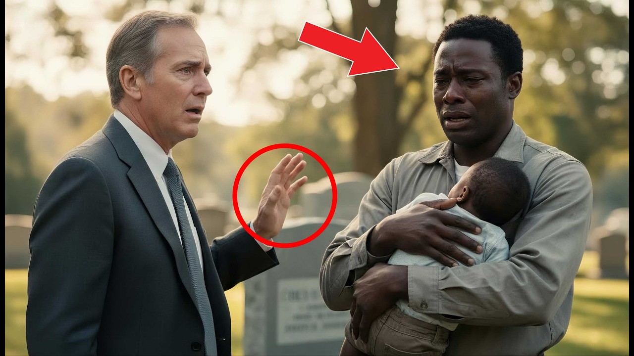 A Billionaire Visits His Daughter’s Grave — Only to Find a Black Janitor Crying There with a Child