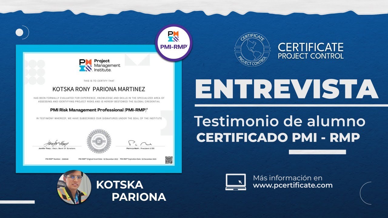 Entrevista a Nuevo Certificado PMI - RMP Risk Management Professional