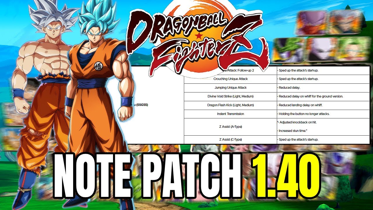 DBFZ 1.40 Patch Notes JUST DROPPED! Available Now!