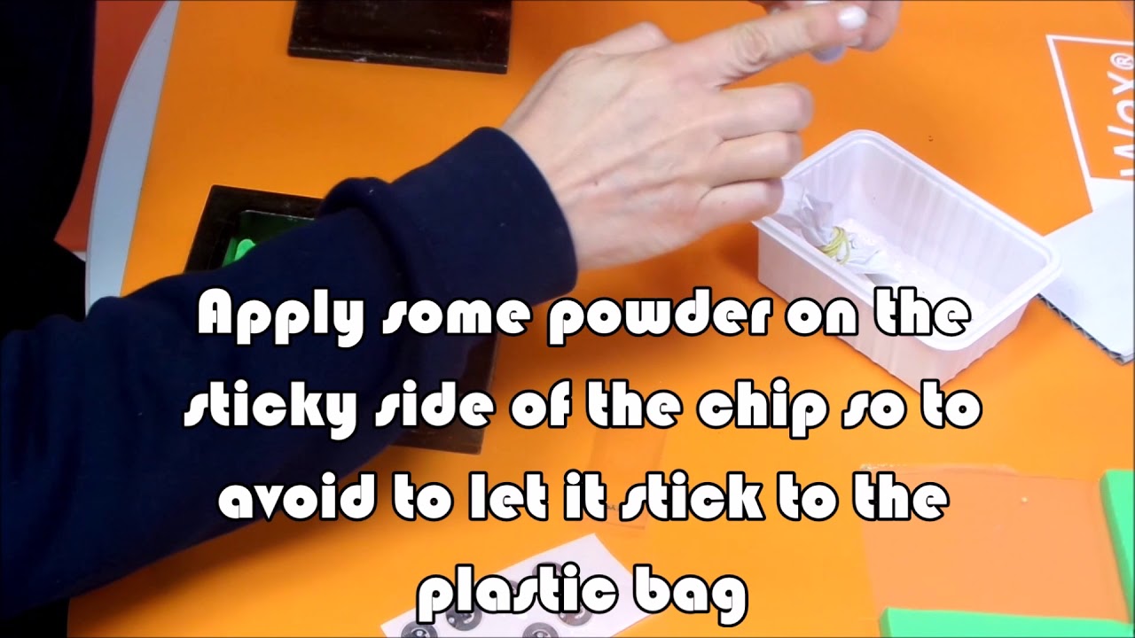 Insert a microchip inside a mold