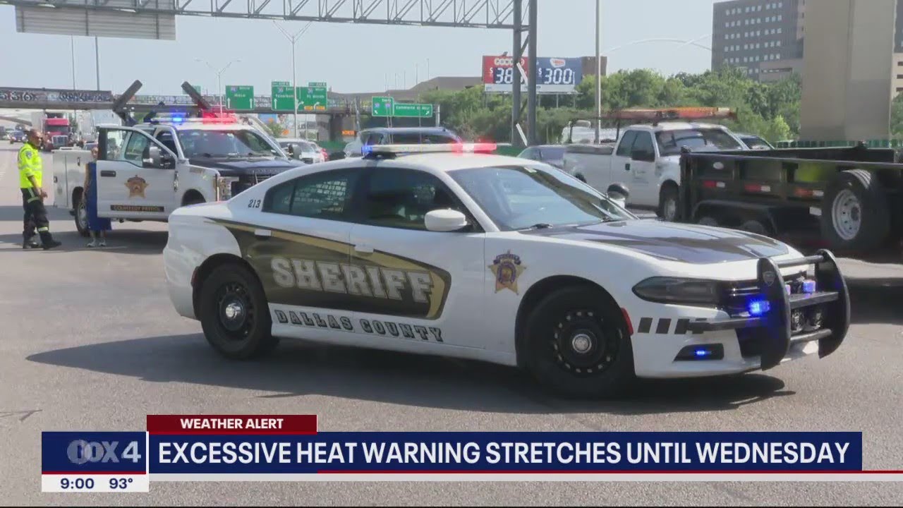 Dallas County Sheriff's Office courtesy patrol out helping drivers stay cool during severe heat