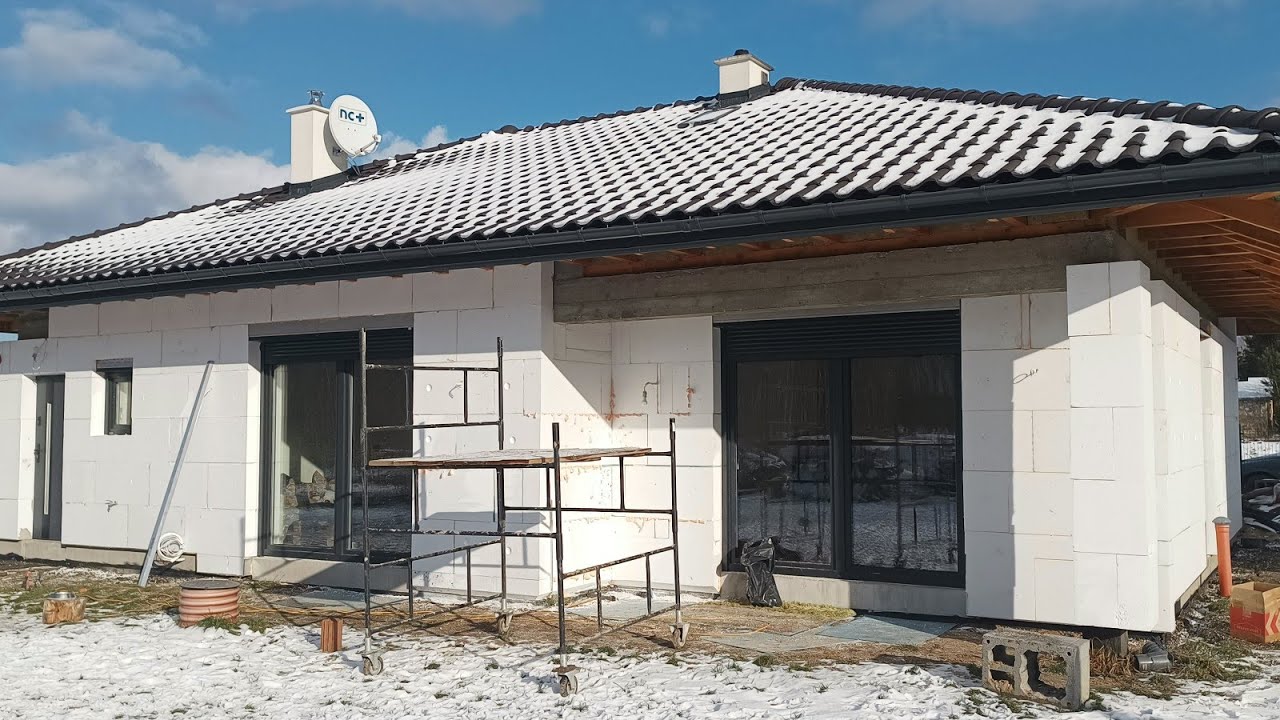 Kołkowanie styropianu 20 cm. Dom projekt Galia
