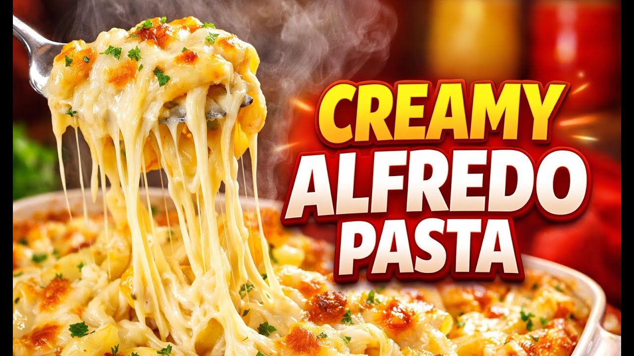 I Baked Alfredo Pasta… and It Turned Out INSANELY Creamy