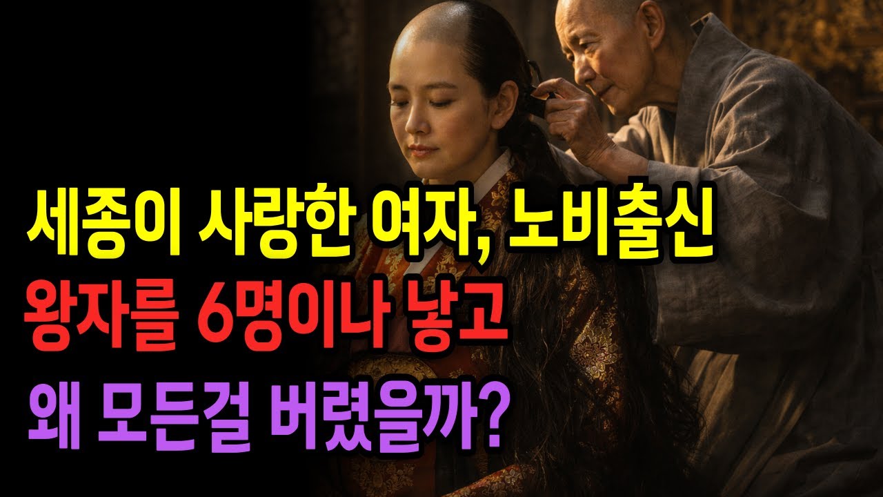 세종대왕이 진정 사랑한 단 한 명의 여인 노비에서 정일품까지 올랐는데 왜 모든 걸 버렸을까?