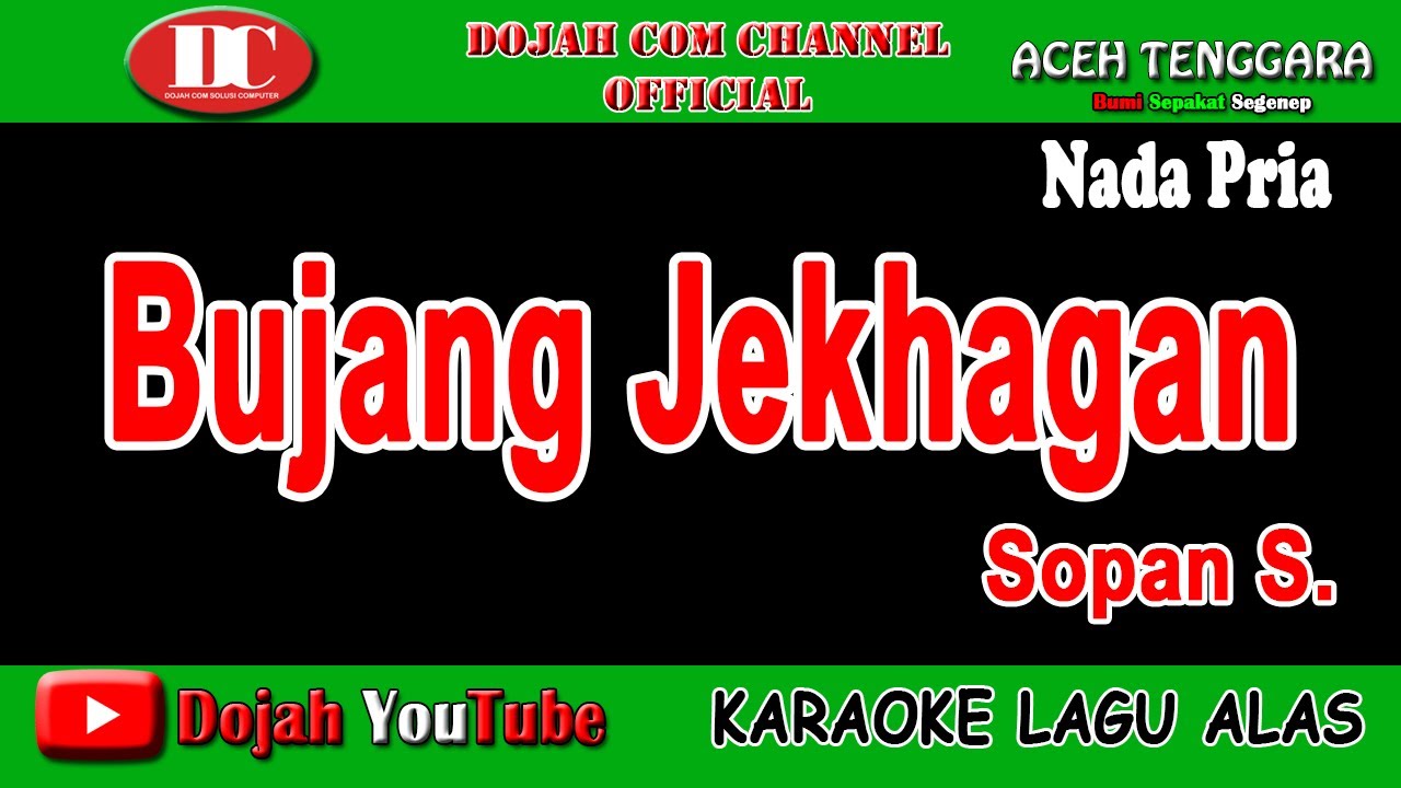 BUJANG JEKHAGAN - SOPAN SOFYAN - KARAOKE VERSION ( Vocal Pria )