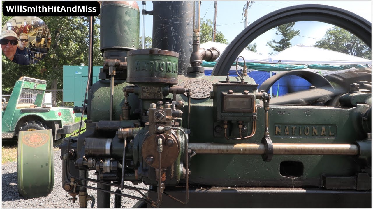 Ruston & National Antique Engine, Jake Hand Cranking Maryland Steam Historical Society 2022