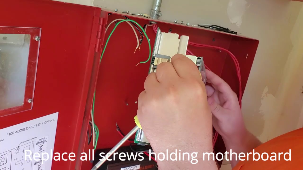 Replacing Fire Alarm Motherboard