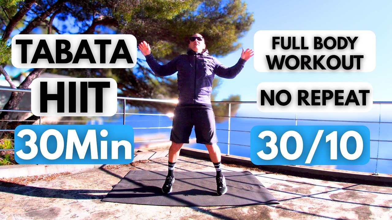 HIIT TABATA 30MIN NO REPEAT / FULL BODY WORKOUT / Tabata 30/10