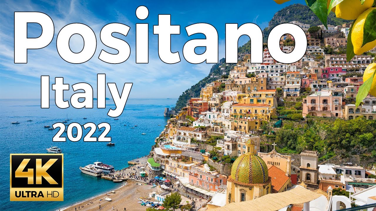 Positano 2022, Italy Walking Tour (4k Ultra HD 60fps) - With Captions