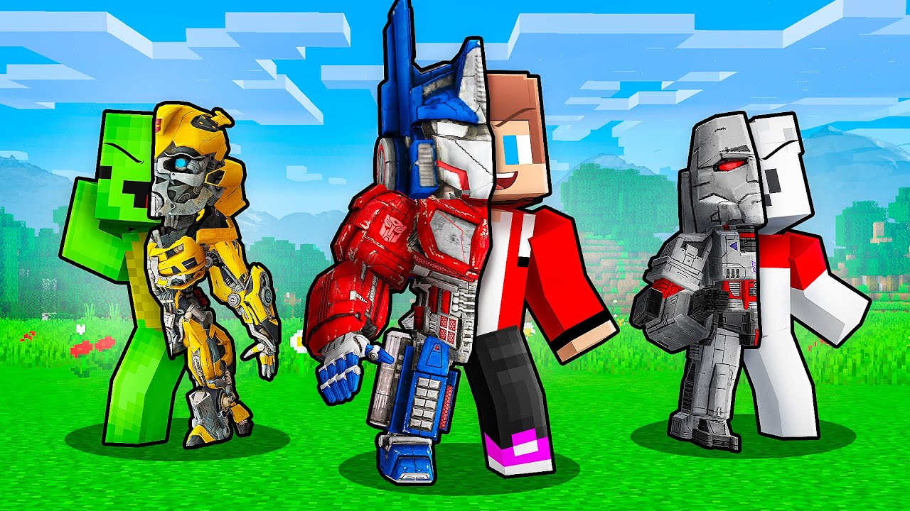 JJ and Mikey: TRANSFORMERS EVOLUTION in Minecraft - Maizen