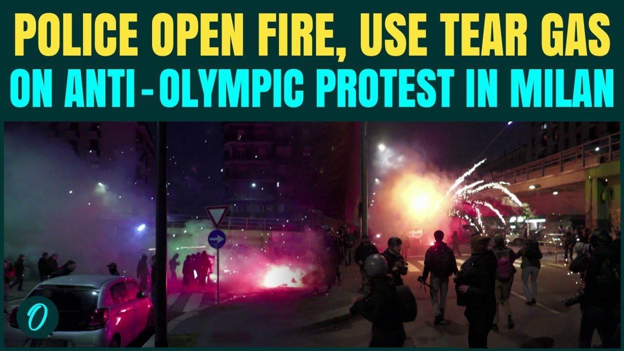 Milan Olympics BREAKING: MASSIVE Protests Against Olympics Erupt in Milan; Police FIRE Tear Gas 