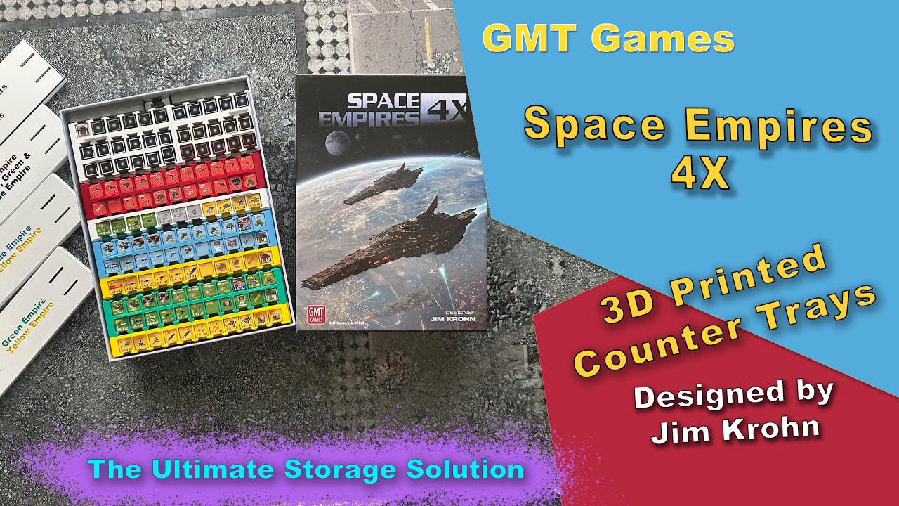 GMT Space Empires 4X — подносы для прилавков, напечатанные на 3D-принтере
