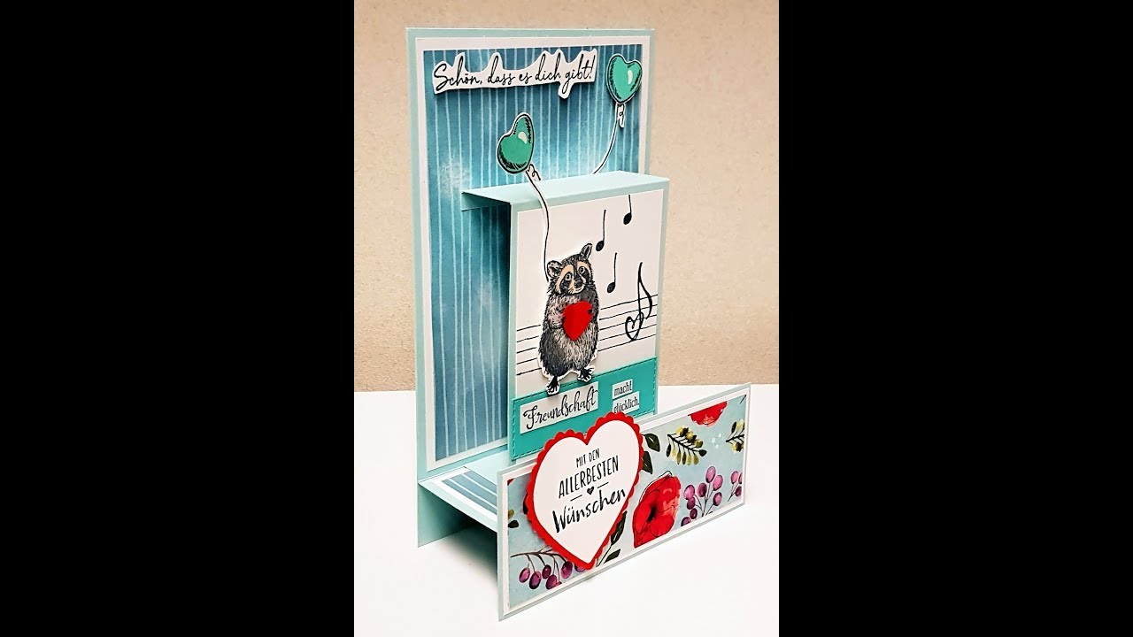 Supertolle Pop-Up Aufstellkarte mit dem Kre8tors Blog Hop