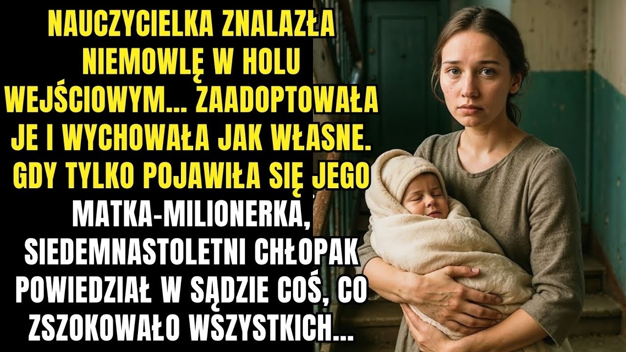 Nauczycielka znalazła porzucone niemowlę przy wejściu… Wychowała je jak własne, a 17 lat później…