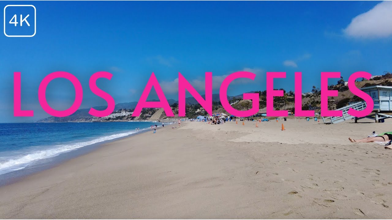 Walking Tour: Los Angeles Baywatch Beach in Pacific Palisades (4K)