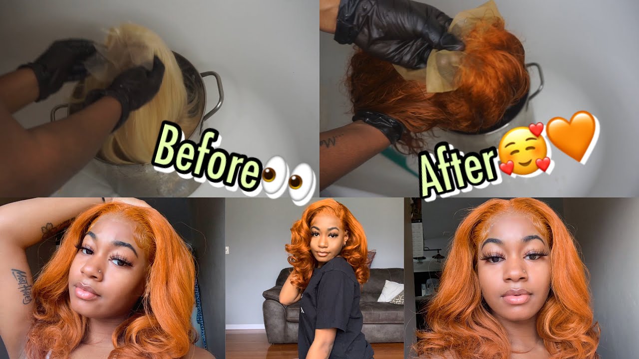 Watercolor Dye Hair in 10 Minutes | 👩🏽‍🦰Ginger/Orange🧡Arabella Hair