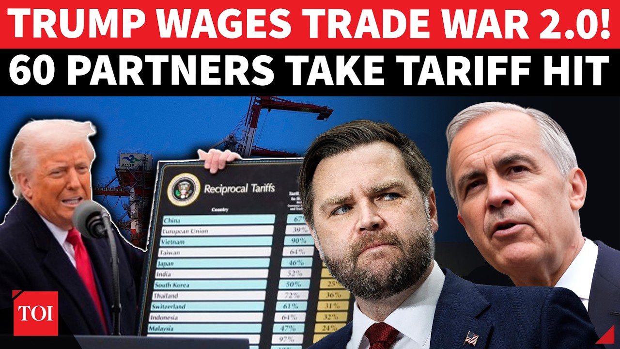 TRUMP'S TARIFF BOMBSHELL! 60 Nations Hit With New Rates; Canada's Carney RETALIATES | WATCH