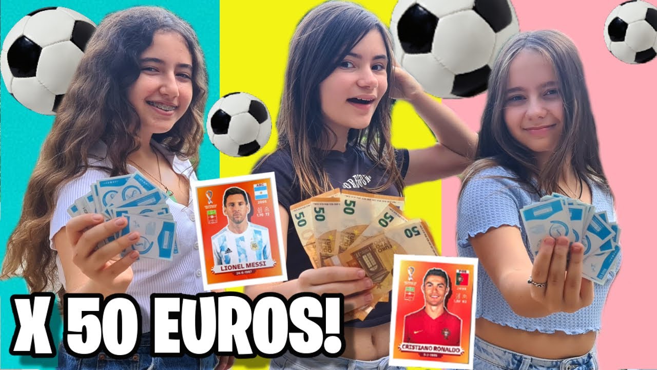 50 EUROS! SI SALE MESSI o RONALDO ABRIENDO SOBRES de CROMOS FIGURITAS DEL MUNDIAL QATAR 2022!