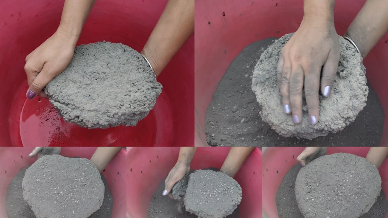 Asmr - dusty 🌪️ crunchy black charcoal with white concrete slabs full dry crumbling