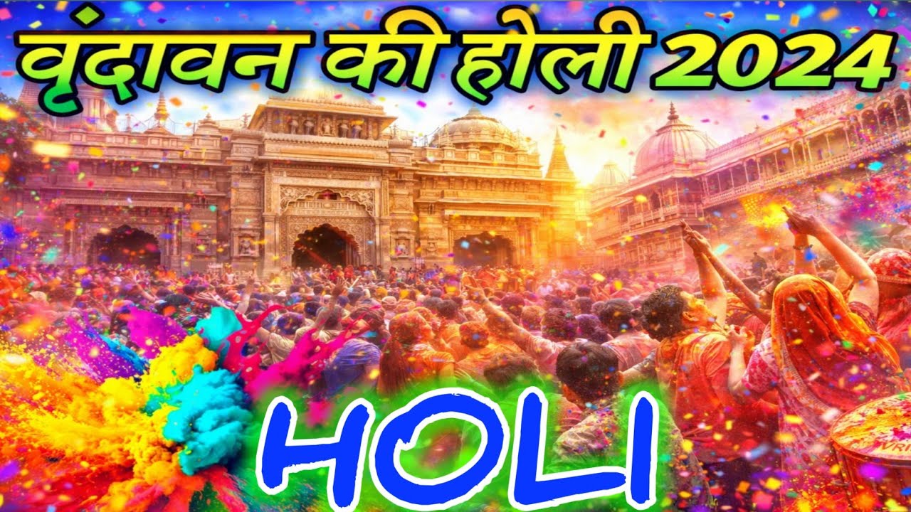 वृंदावन की होली 2024 | matura Vrindavan ki Holi 2024 || #mathuravrindavan #holi #2024holi #holi2024