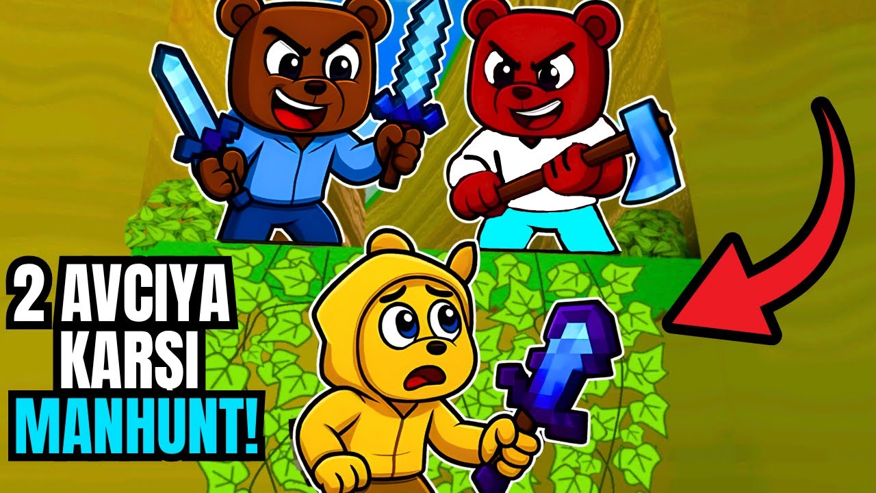 S&Uuml;PER Ayı'yı Bitiriyorum AMA 2 AVCIYA Karşı (Manhunt) | Super Bear Adventure Gameplay