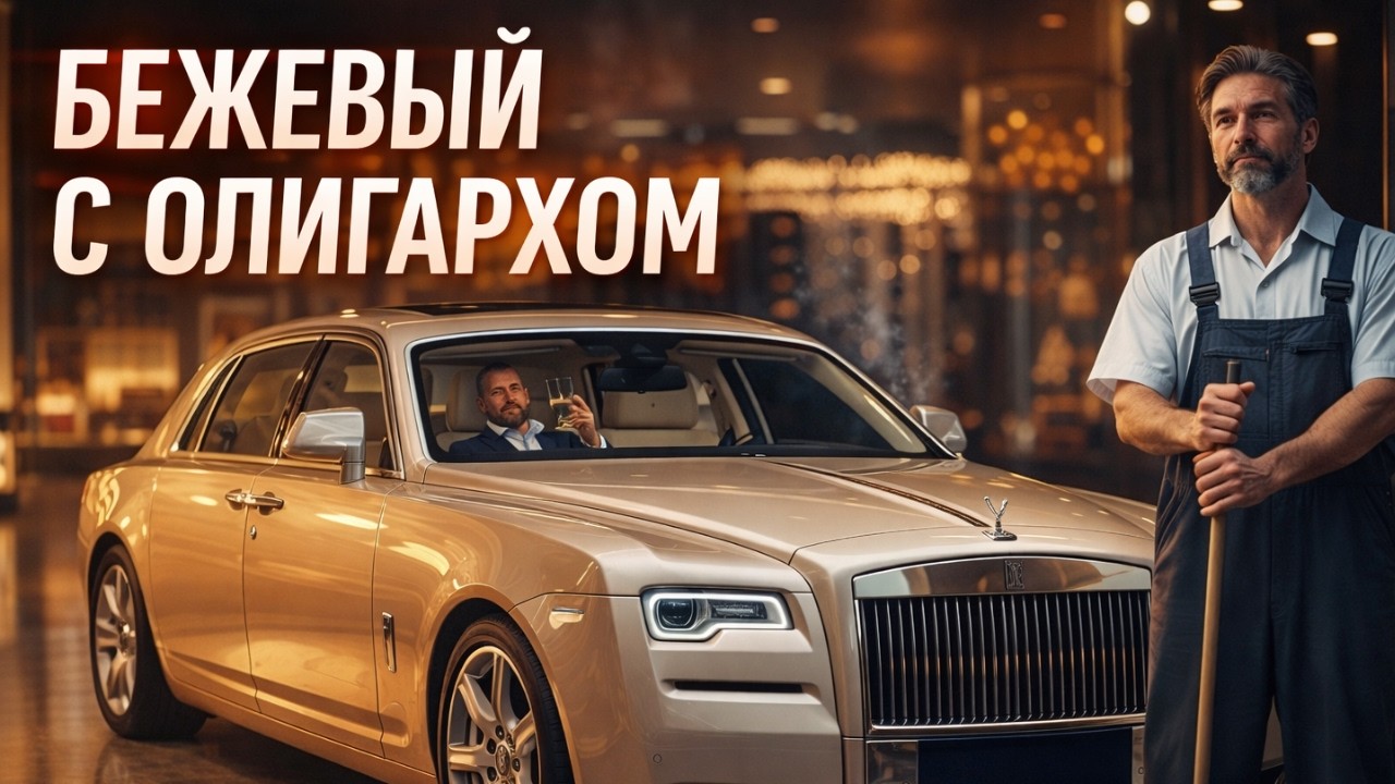 💎 БЕЖЕВЫЙ ROLLS-ROYCE С ОЛИГАРХОМ — ШОК В АВТОСАЛОНЕ!