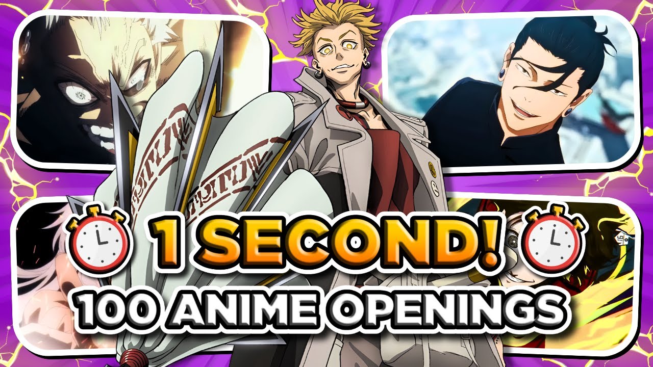 100 ANIME OPENINGS QUIZ 🔥 GUESS THE ANIME OPENINGS IN 1 SECOND!(EASY - OTAKU) | ANIME QUIZ 🔥