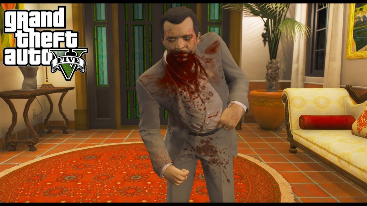 MICHAEL INFECTED HIS FAMILY, TURNING THEM INTO ZOMBIES | GTA V ZOMBIE MOD