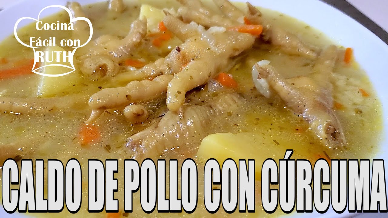 CALDO DE POLLO CON CÚRCUMA ¡¡Fácil y saludable!!
