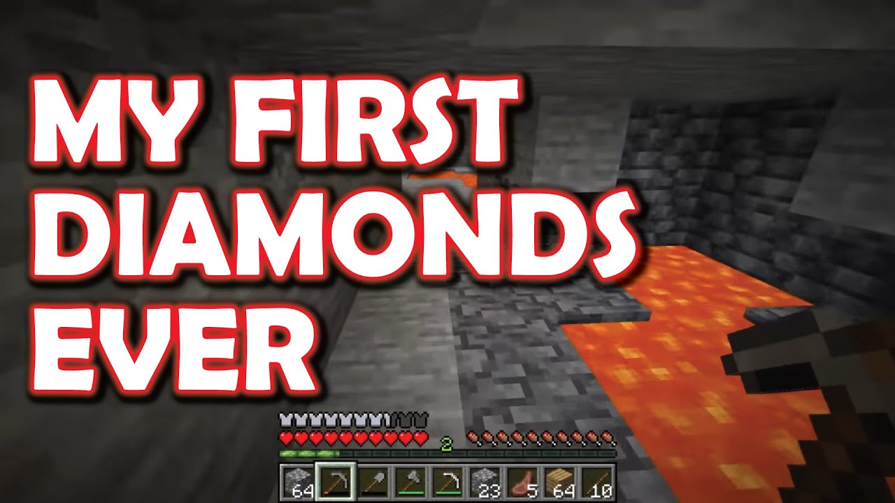 MINECRAFT FIRST PLAYTHROUGH: First time seeing diamonds in Minecraft!! ZXMany Minecraft playthrough