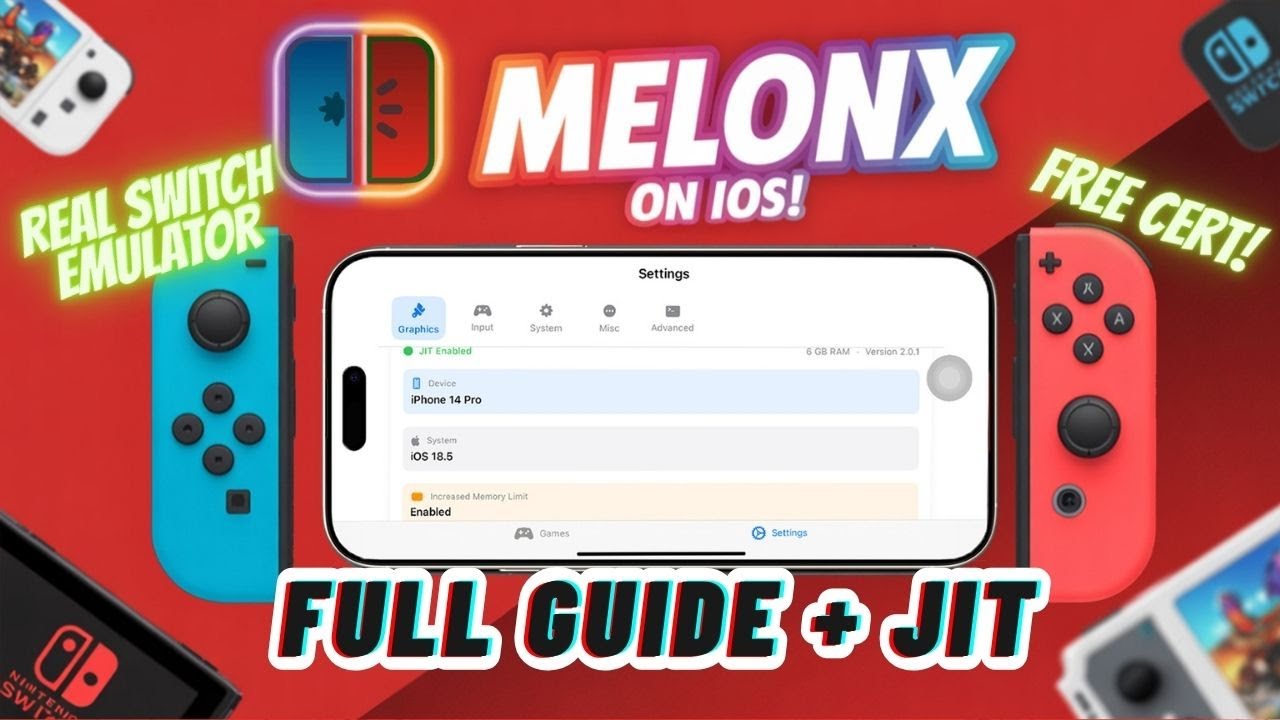Full Guide MelonX : Install Nintendo Switch Emulator + JIT on iOS Using AltStore