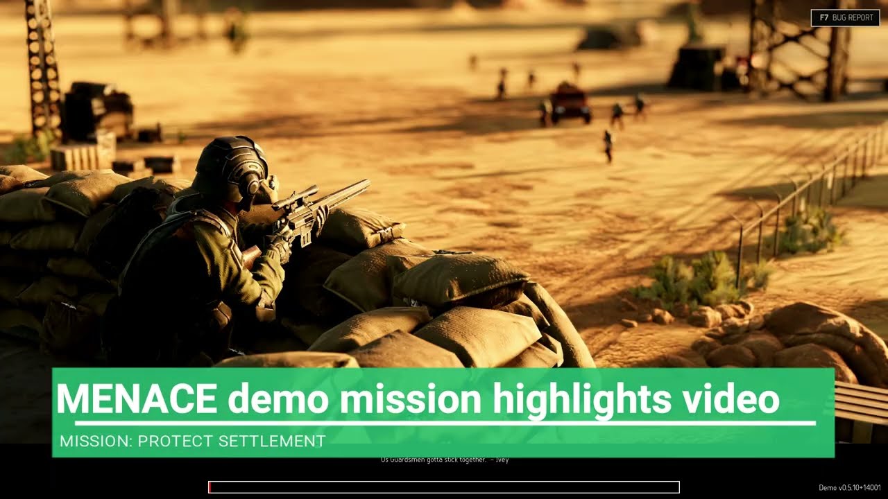 MENACE (PC game demo) Protect Settlement mission highlights video