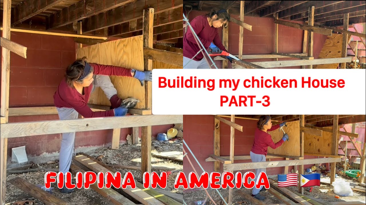 Building my chicken house Part -3 Almost done / Filipina in America 🇺🇸🇵🇭