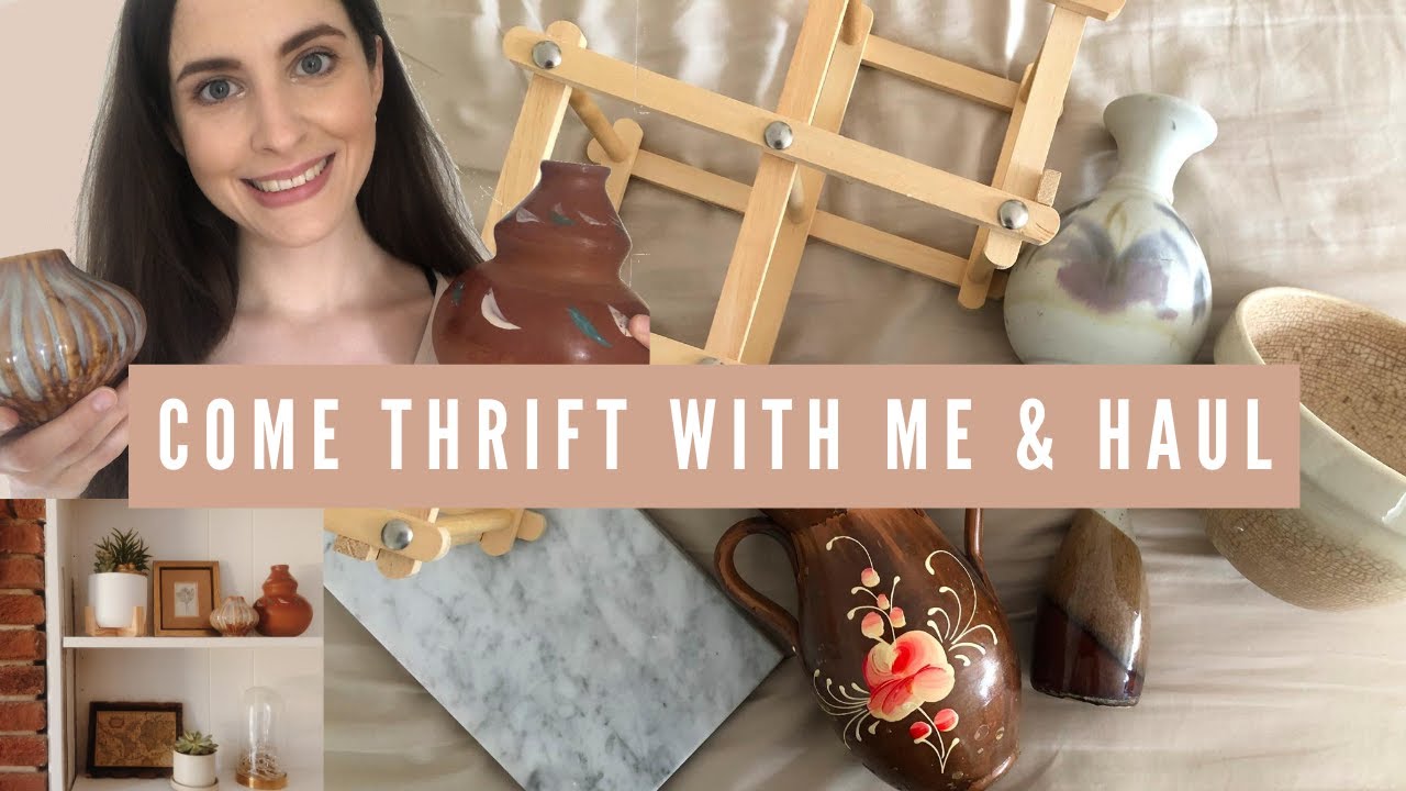 Come Thrift With Me and Haul 2020 // Thrifting Boho and Neutral Home Decor Finds