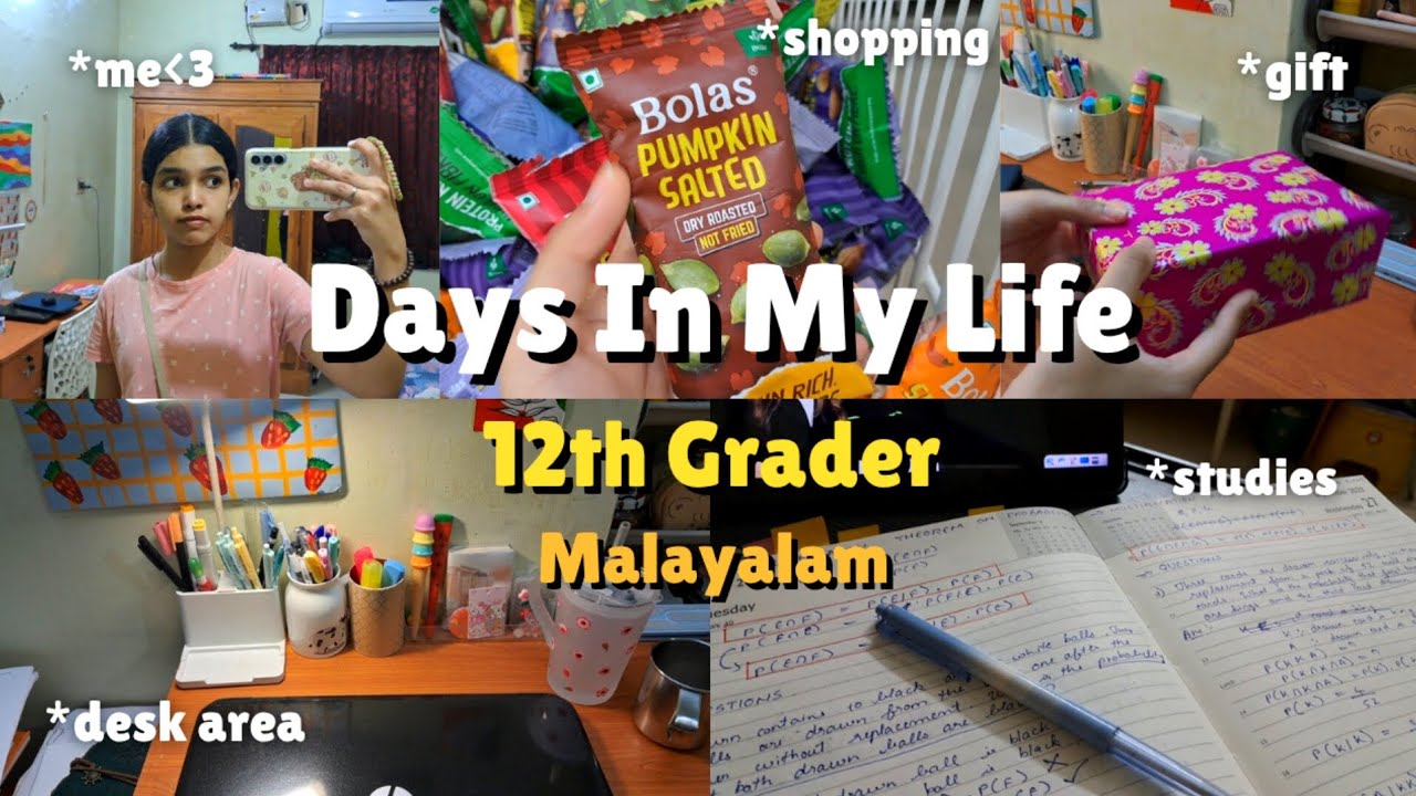 Days In My Life || 12th Grader || Malayalam || Study || Students Vlog || Lonely Lunar 