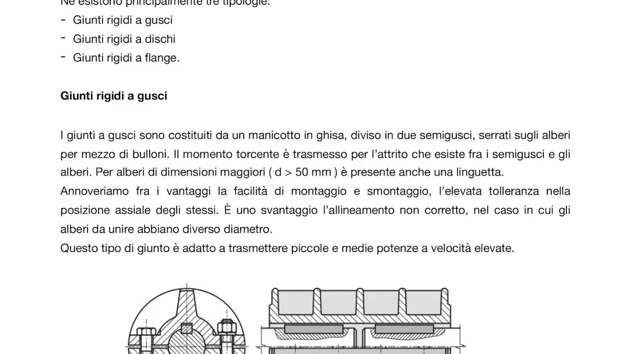 Meccanica - Giunti rigidi