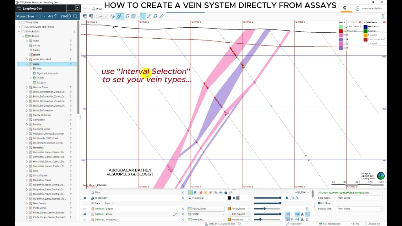 HOW TO CREATE A VEIN SYSTEM DIRECTLY FROM ASSAYS