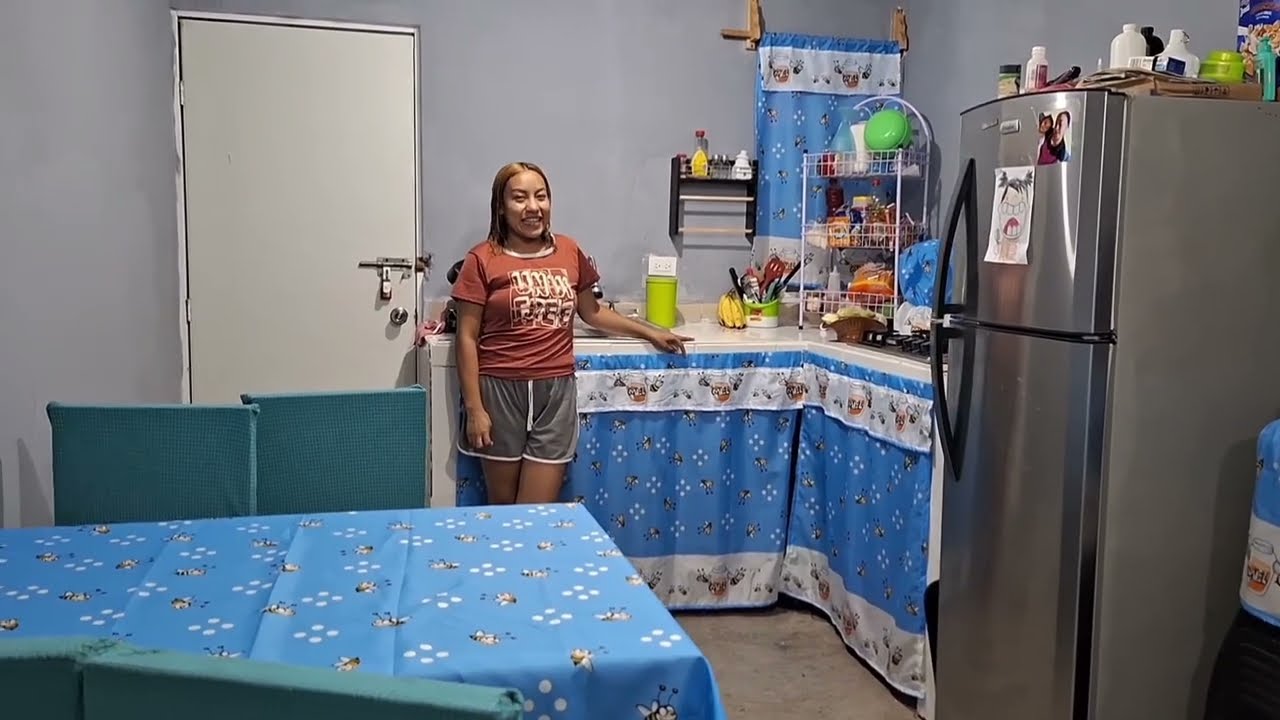 Trasforma tu cocina con cortinas bnitas diseño abejitas 🐝🐝💙💙🩶🩶convinacion gris con azul 🥰😍