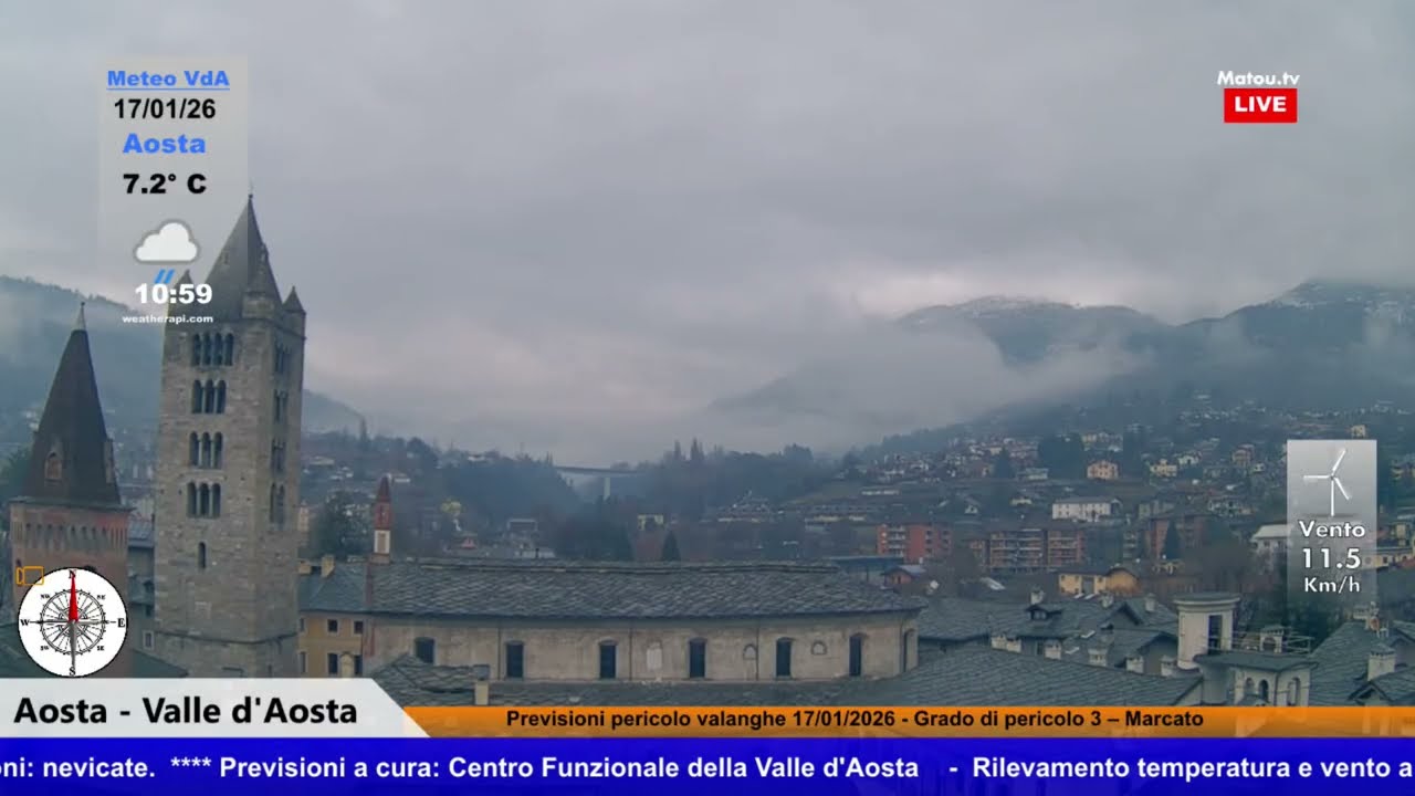 Aosta - Valle d'Aosta - meteo 17 gennaio 2026
