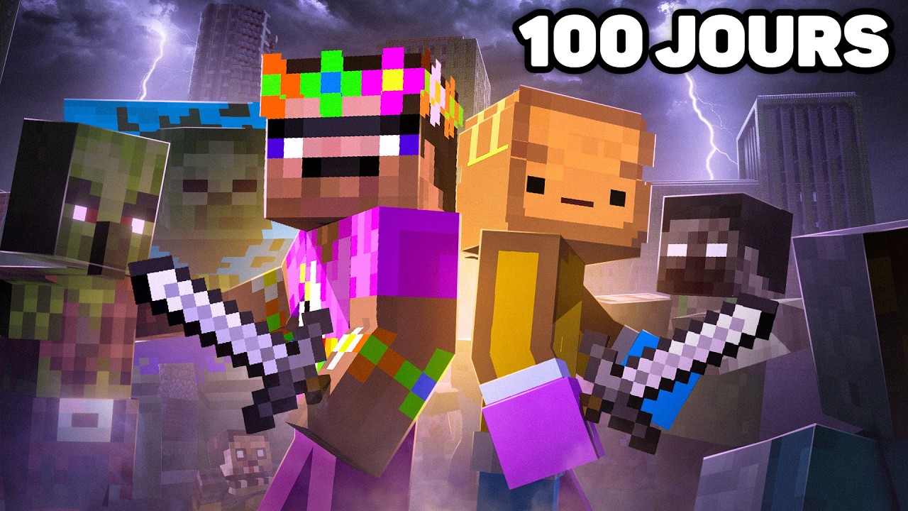 Survivre 100 Jours en DUO à une Apocalypse Zombie sur Minecraft..