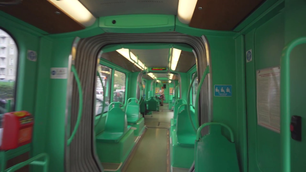 Italy, Milan, tram 7 ride from V.le Testi Via Pianell to V.le Testi Via S. Marcellina